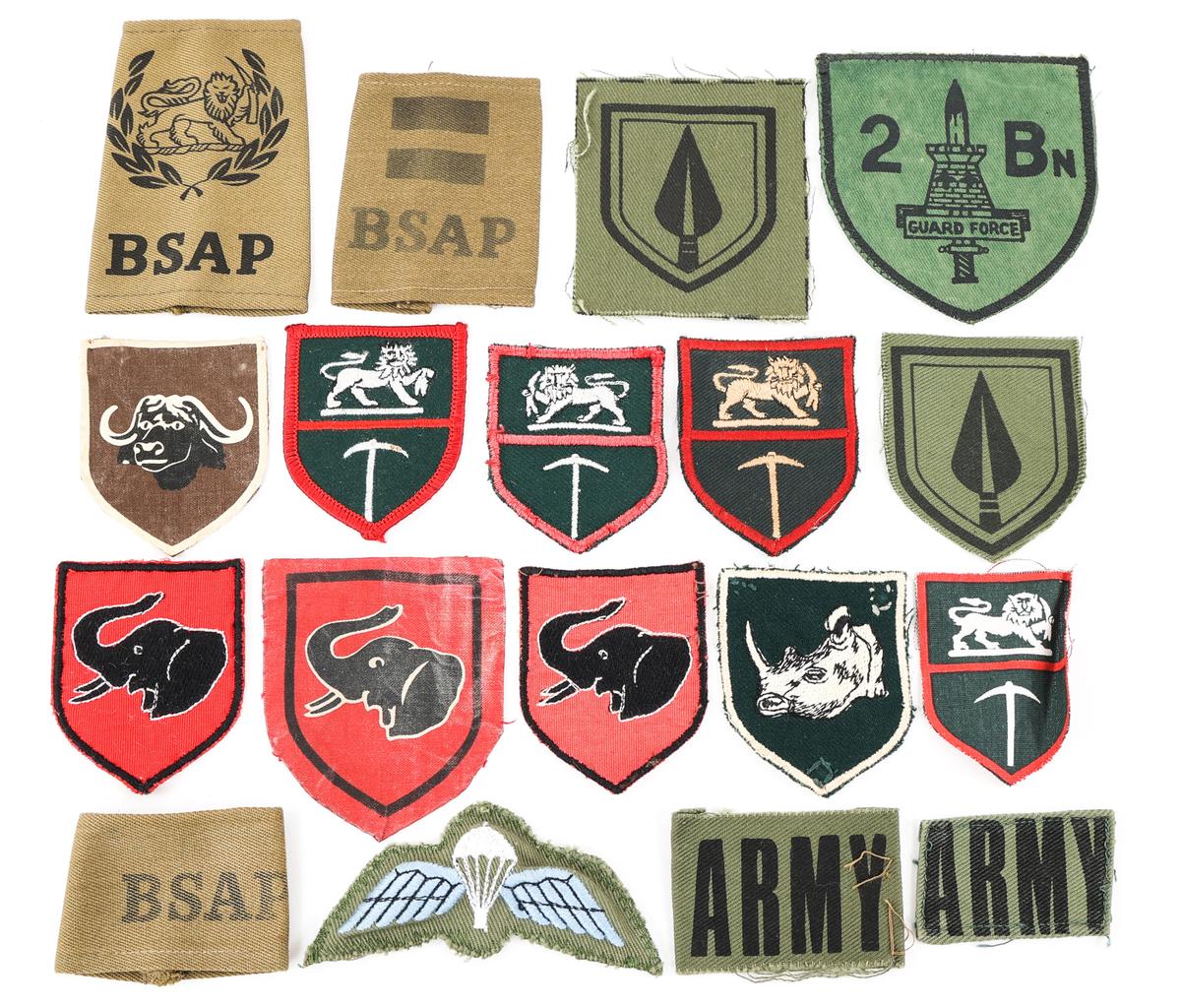 RHODESIAN BUSH WAR SHOULDER PATCH & INSIGNIA LOT