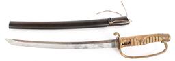 JAPANESE WAKIZASHI WITH KYU-GUNTO HANDLE AND SAYA