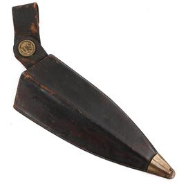 SPAN-AM WAR M1873 TROWEL BAYONET & LEATHER SHEATH