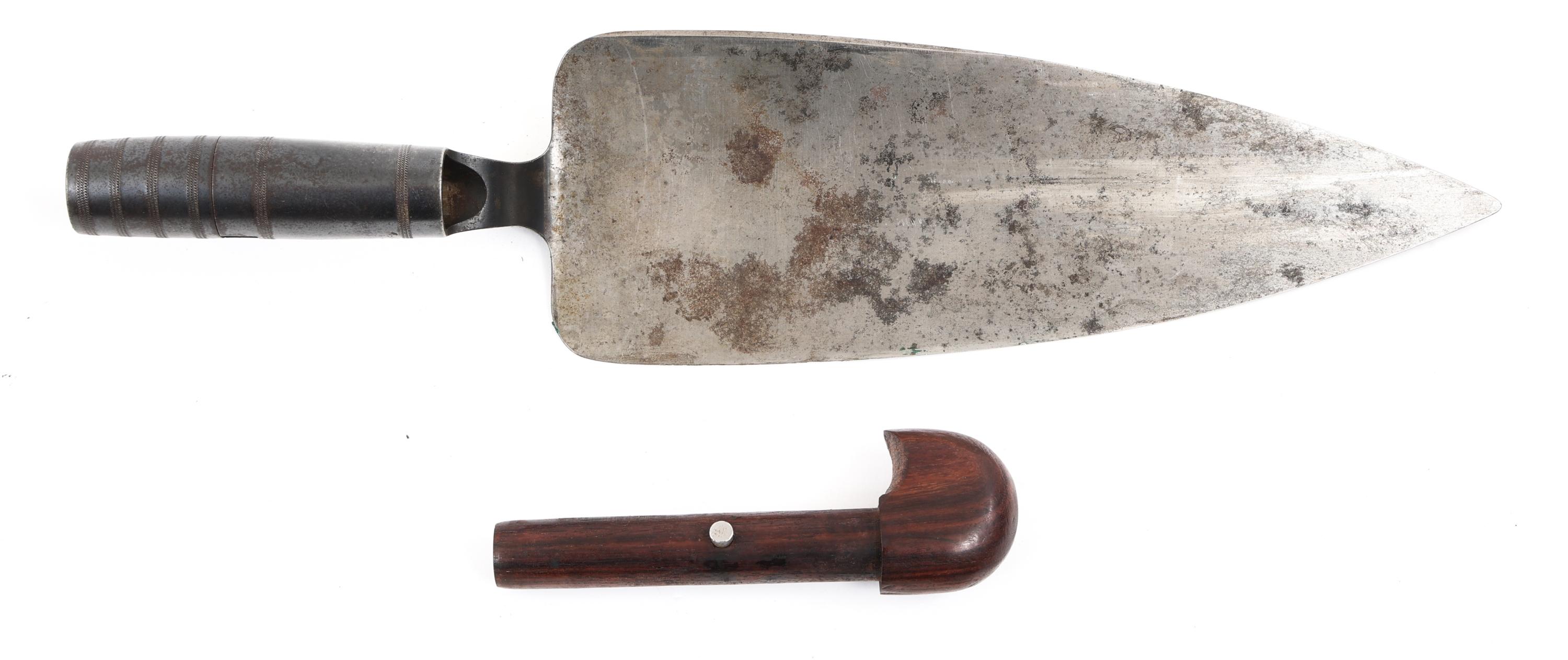 SPAN-AM WAR M1873 TROWEL BAYONET & LEATHER SHEATH