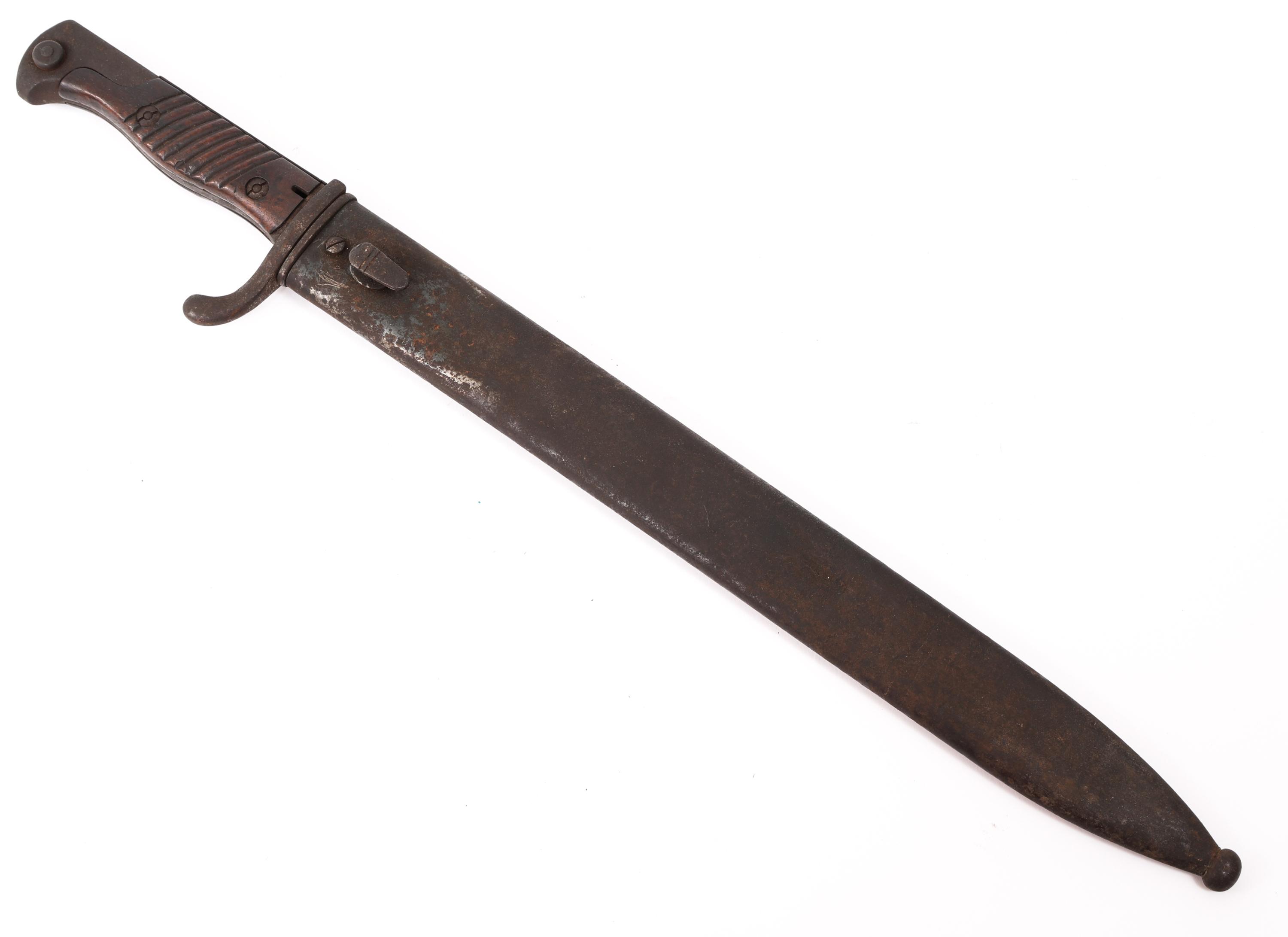 WWI GERMAN 1898/05 BUTCHER BAYONET WITH SCABBARD