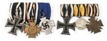 WWI - WWII GERMAN IRON CROSS & MEDAL BARS