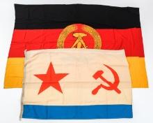 COLD WAR SOVIET RUSSIAN NAVAL & EAST GERMAN FLAGS