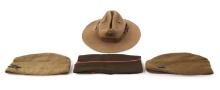 WWI - WWII US ARMY OVERSEAS CAPS & CAMPAIGN HAT