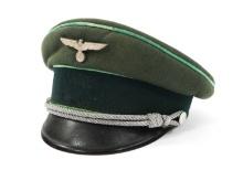 WWII GERMAN INFANTRY OFFICER'S VISOR CAP