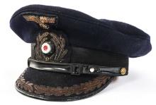 WWII GERMAN KRIEGSMARINE SENIOR OFFICER VISOR CAP