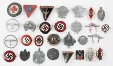 WWII GERMAN BADGES, TINNIES, & PINS