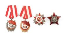 WWII SOVIET UNION ORDER OF THE RED STAR & MEDALS