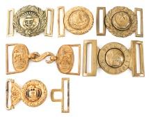 WWI - WWII WORLD MILITARY OFFICER BELT BUCKLES