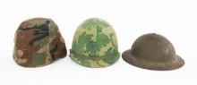 WWI - COLD WAR US M1917A1, M1, & PASGT HELMETS