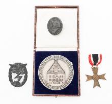 WWII GERMAN SERVICE BADGES & SWIM MEDAL