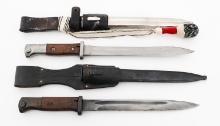 WWI - WWII GERMAN K98 COMBAT BAYONETS & SCABBARDS