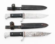 WWII GERMAN JUNGVOLK KNIVES WITH SCABBARDS