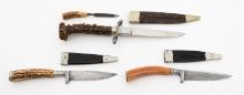 GERMAN STAG HORN PICNIC KNIVES & FINGERNAIL FILE