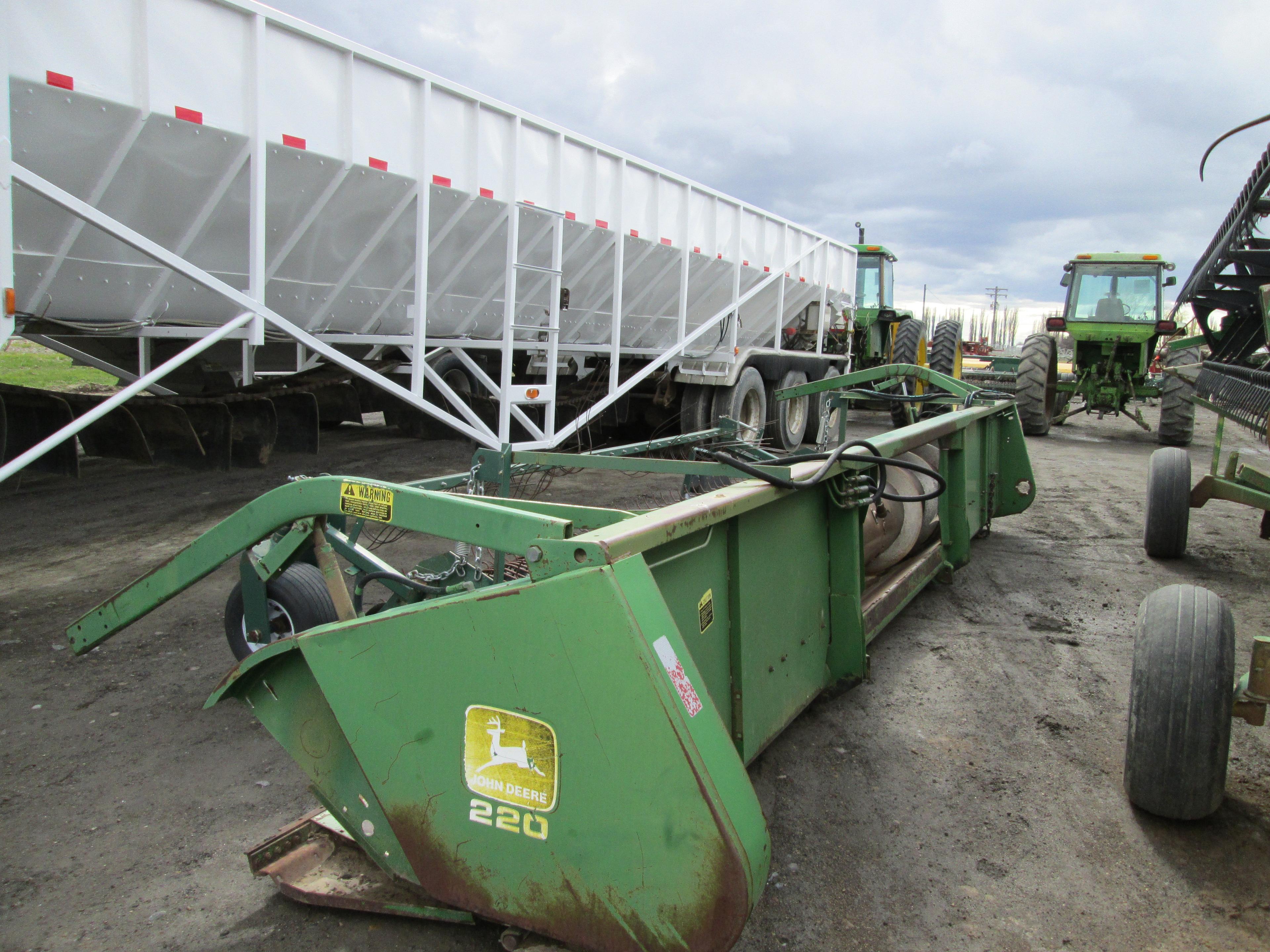 John Deere 220 20’ Header w/Pickett 12’ Pickup Header