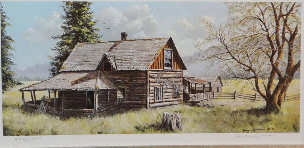 Syverson, Judy print, The Old Dorch Place, 4" x 8", #602/1000