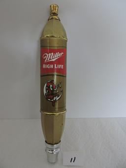 Miller High Life Beer Tapper Handle, 2 sided, 11 1/2"