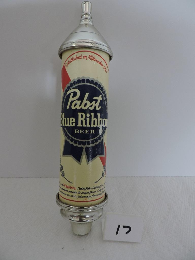 Pabst Blue Ribbon Beer Tapper, 2 sided, 10"