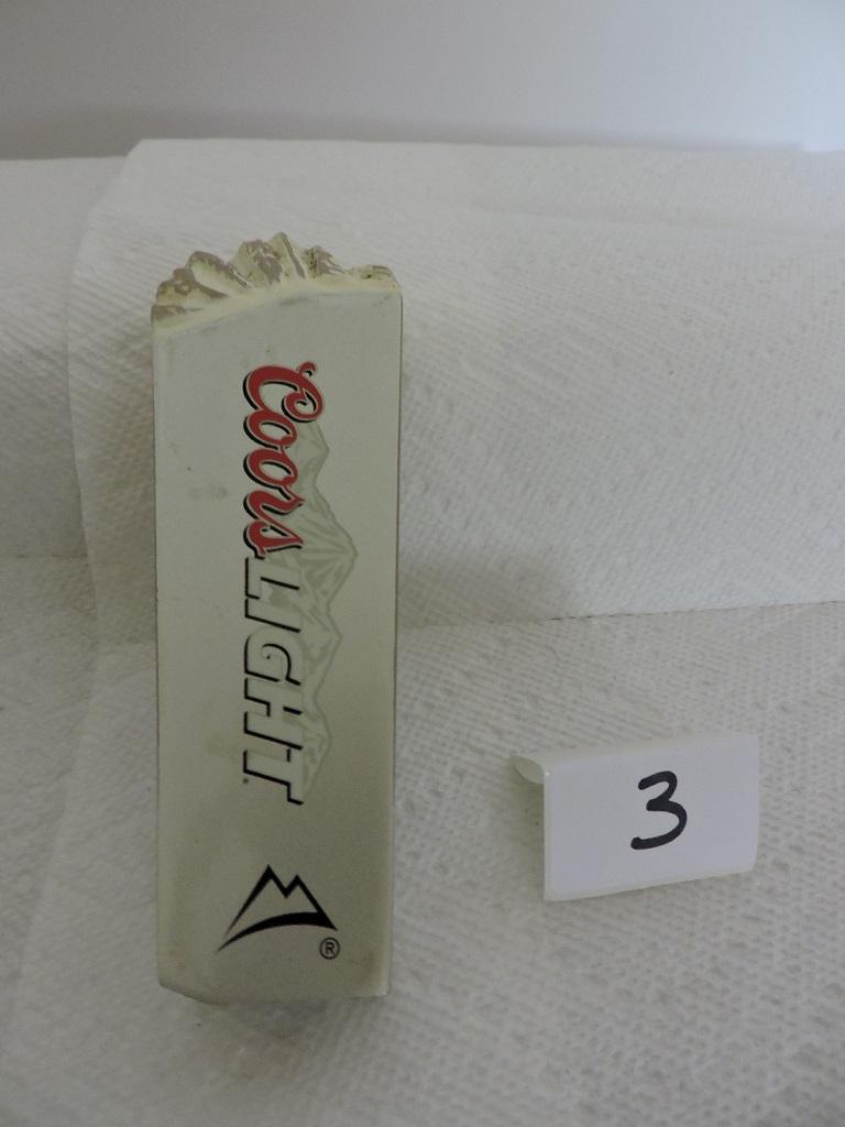 Coors Light Tapper Handle, 4 sided, 6"