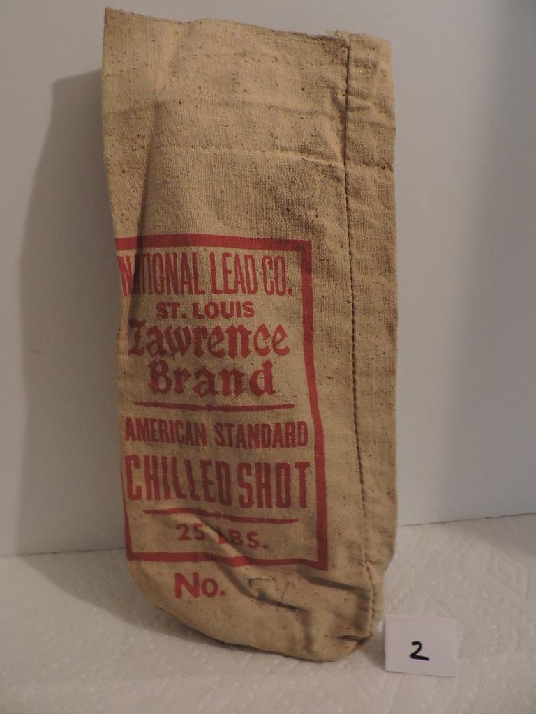 Vintage National Lead Co., St. Louis, Lawrence Brand,  American Standard, Chilled Shot Bag