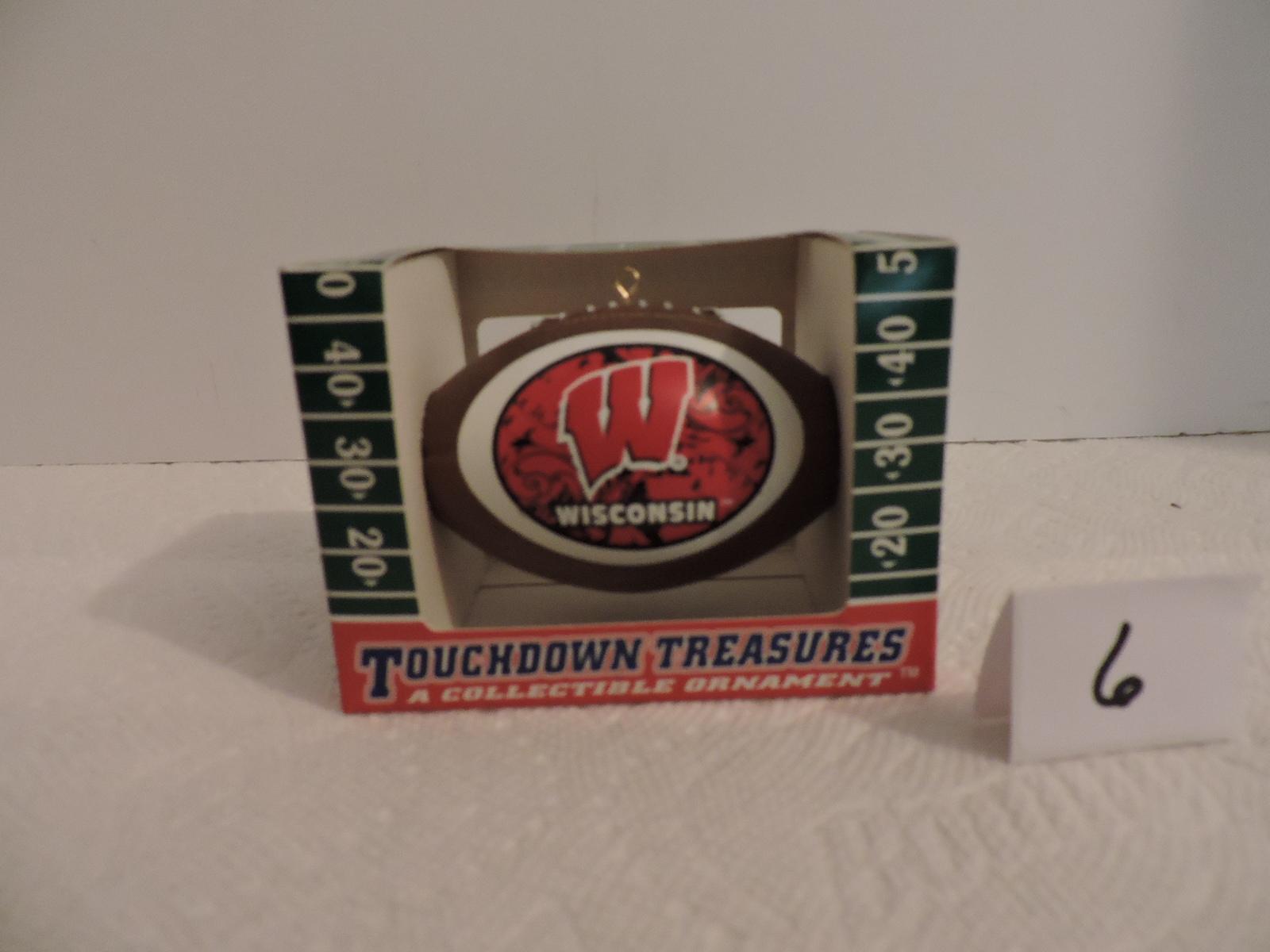 Wisconsin Badger Football Ornament, Polystyrene, Topperscot, Touchdown Treasurers