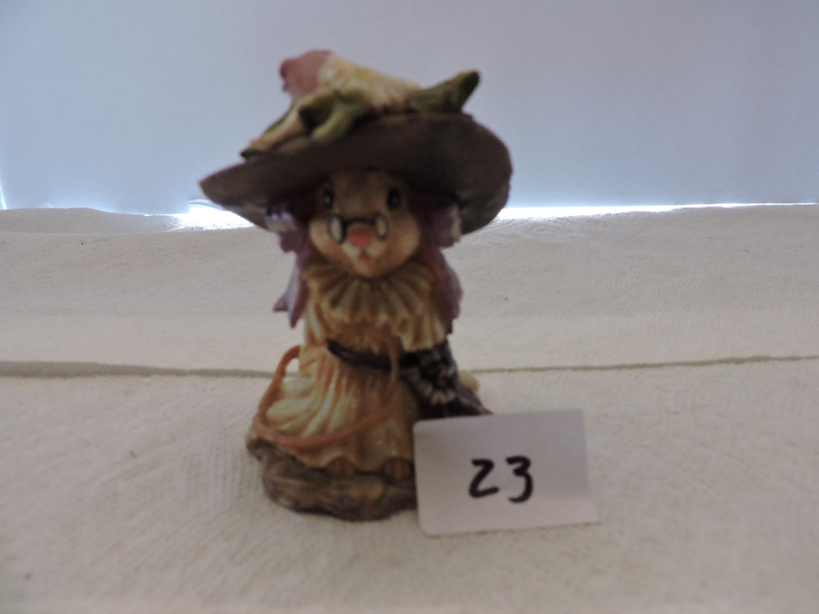 The Thickets At Sweetbriar Figurine, Orchid Beasley, Thinking of you, 1992, Bronwen Ross, 3 1/2"