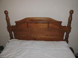 Oak Bed, 60" x 80" Topper, Box Spring & Mattress Optional, LOCAL PICK UP ONLY