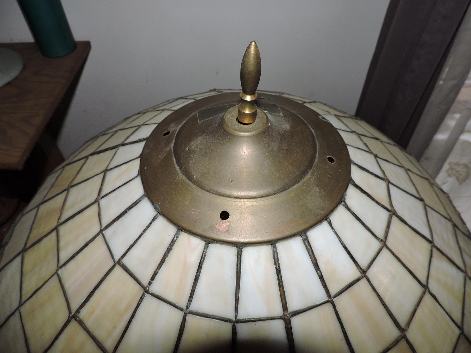 Floor Lamp, Tiffany Style, Metal Stand, 63" x 20" round shade, LOCAL PICK UP ONLY