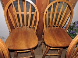 4 Stools, Wooden, 48" H x 19" W x 16" D, LOCAL PICK UP ONLY