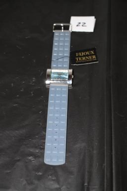Bijoux Terner Quartz Watch & Case, Rubber Band, 8 1/2"