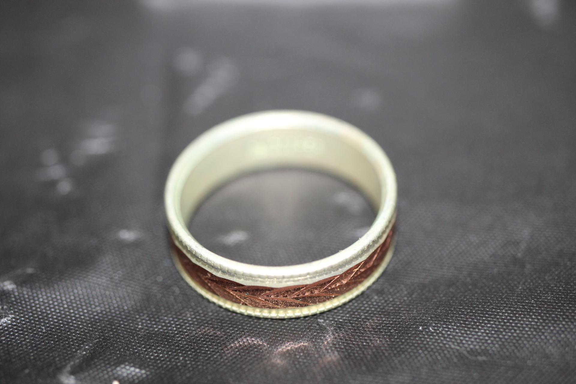 Ring, Stamped Copper, Inside Diameter 3/4"