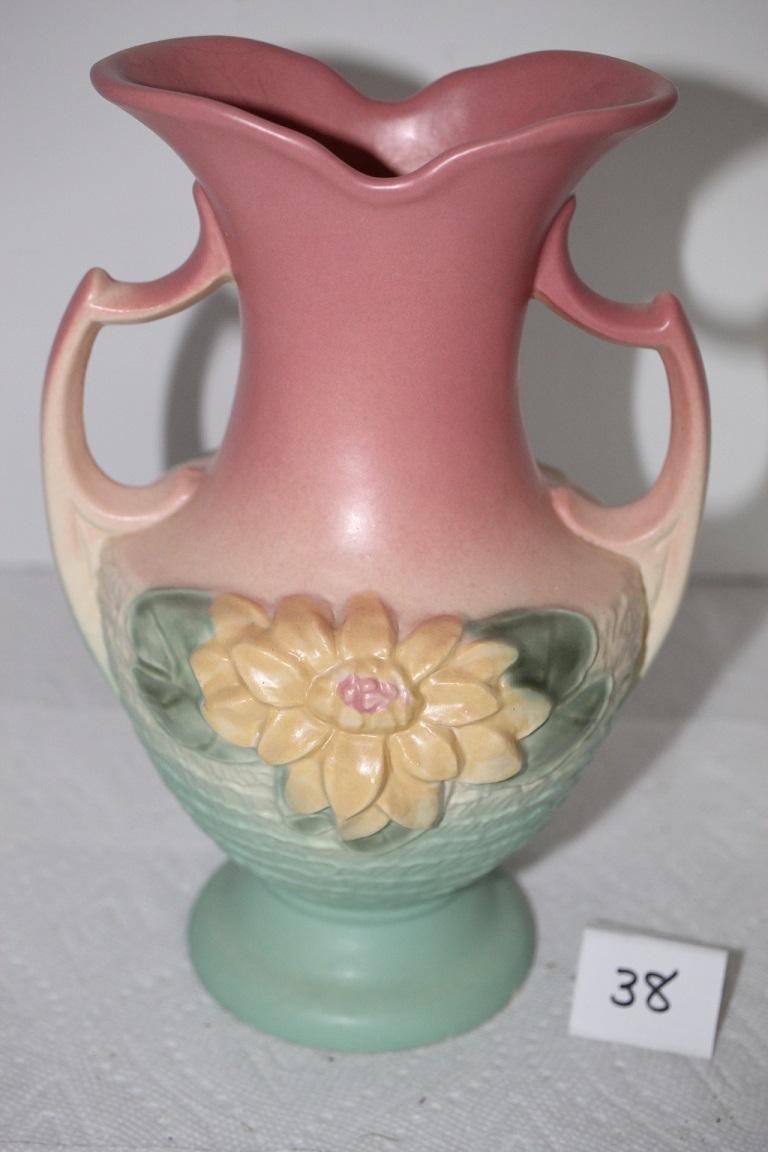 Hull Art Water Lily Vase, USA, L-11, 9 1/2", Scratches on bottom, tape