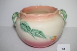 Hull Pottery Jardiniere Handled Planter Pot, USA, W7-5 1/2"