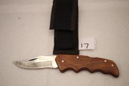 Knife & Velcro Case, Nighthawk Knife, Made In Japan, Kershaw Case, Blade 3 1/2"