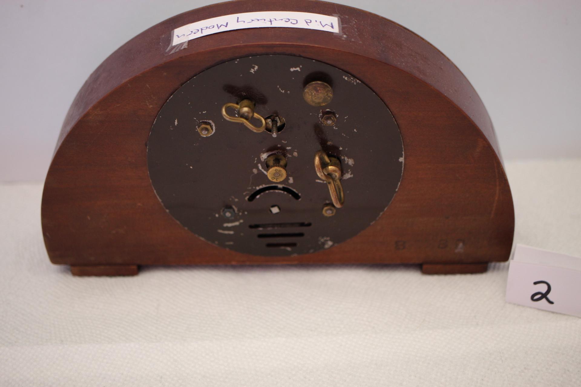 Mid Century Modern Stylewood Clock, 9" x 5"H x 1 1/2"D