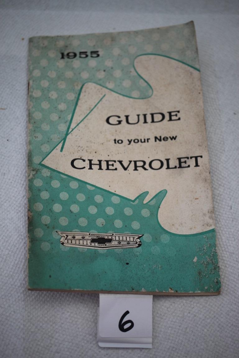 1955 Guide To Your New Chevrolet, Cover stained