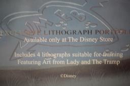 Walt Disney's Exclusive Lady & The Tramp Lithograph Portfolio, 4 Lithographs
