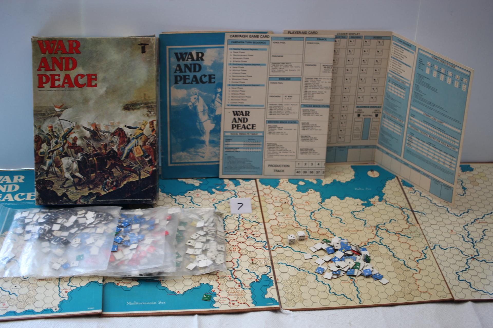 War And Peace, The Game of the Napoleonic Wars, Bookcase Game, 1980, #827