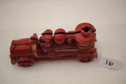 Cast Iron Fire Truck, 6 1/2"L x 4 1/4"H, Pieces loose