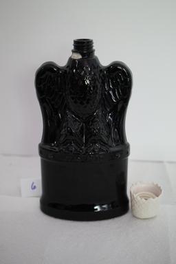 Eagle 1776-1976 Collectors Edition Liquor Bottle, Empty, Ceramic Body, Plastic Head, 10" x 5"W