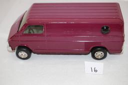 Metal Toy Van, The Ertl Company, Back Door Opens, 11" x 4 1/4" x 4"H