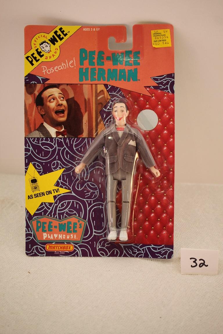 Poseable Pee-Wee Herman, Matchbox, #3560, 1988, Herman Toys, 6", NIP