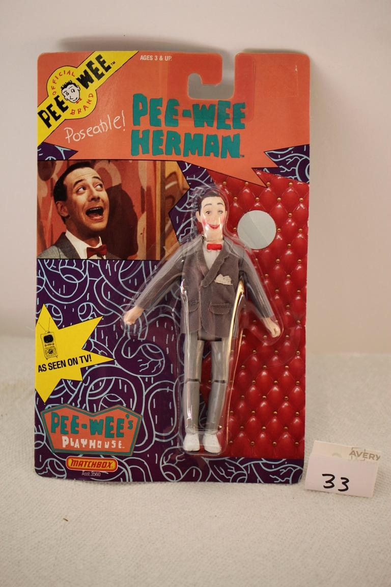 Poseable Pee-Wee Herman, Matchbox, #3560, 1988, Herman Toys, 6", NIP