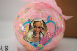 Barbie Ornament, Plastic, 1996 Mattel, Matrix Industries Ltd., 3" round