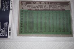 Babe Ruth All Time All-Star Card, 1976 Topps, #345, PSA Grade 8, NM-MT, #25365917