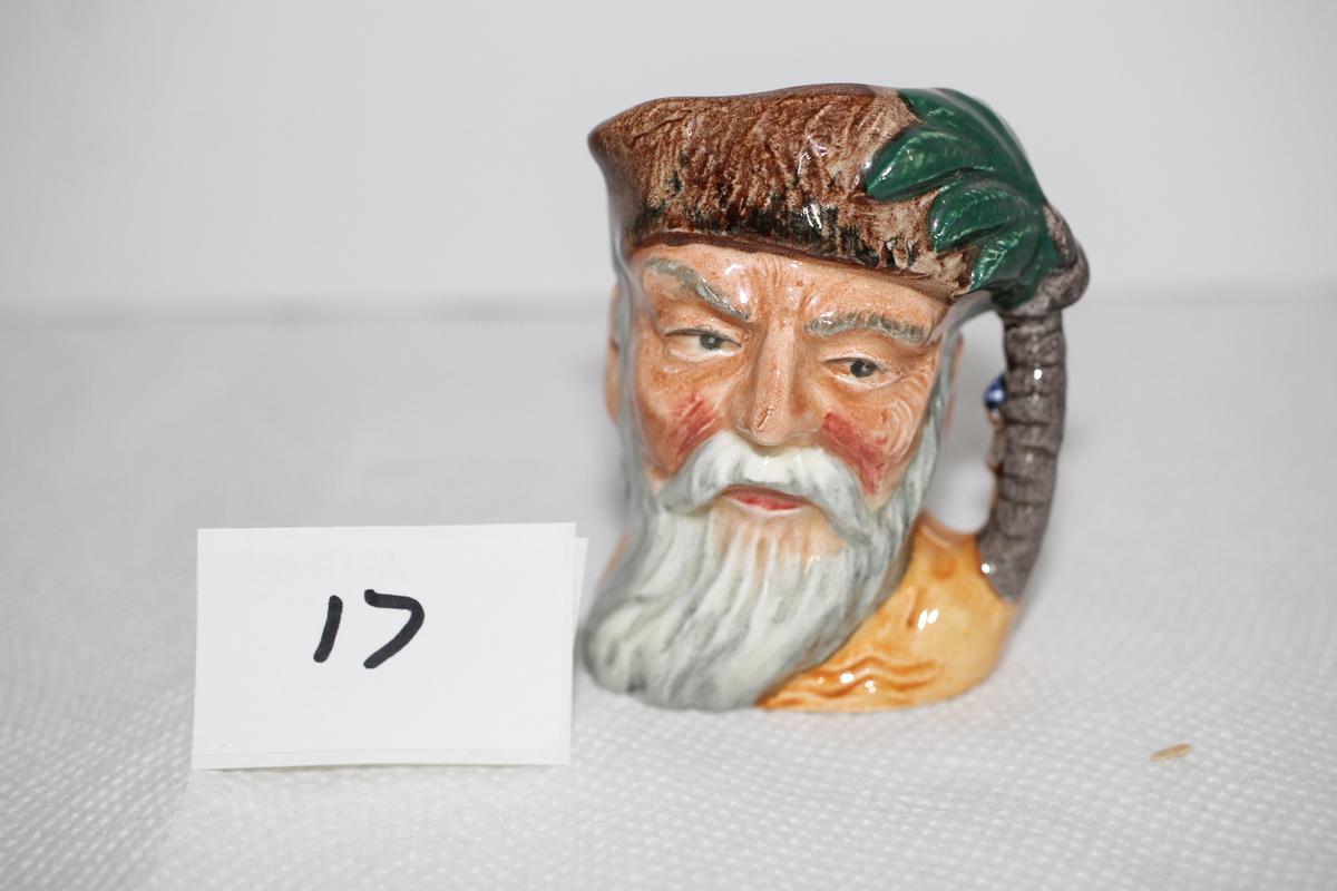 Vintage Royal Doulton "Robinson Crusoe" Toby Mug/Jug, D6546, Copr. 1959, Made In England