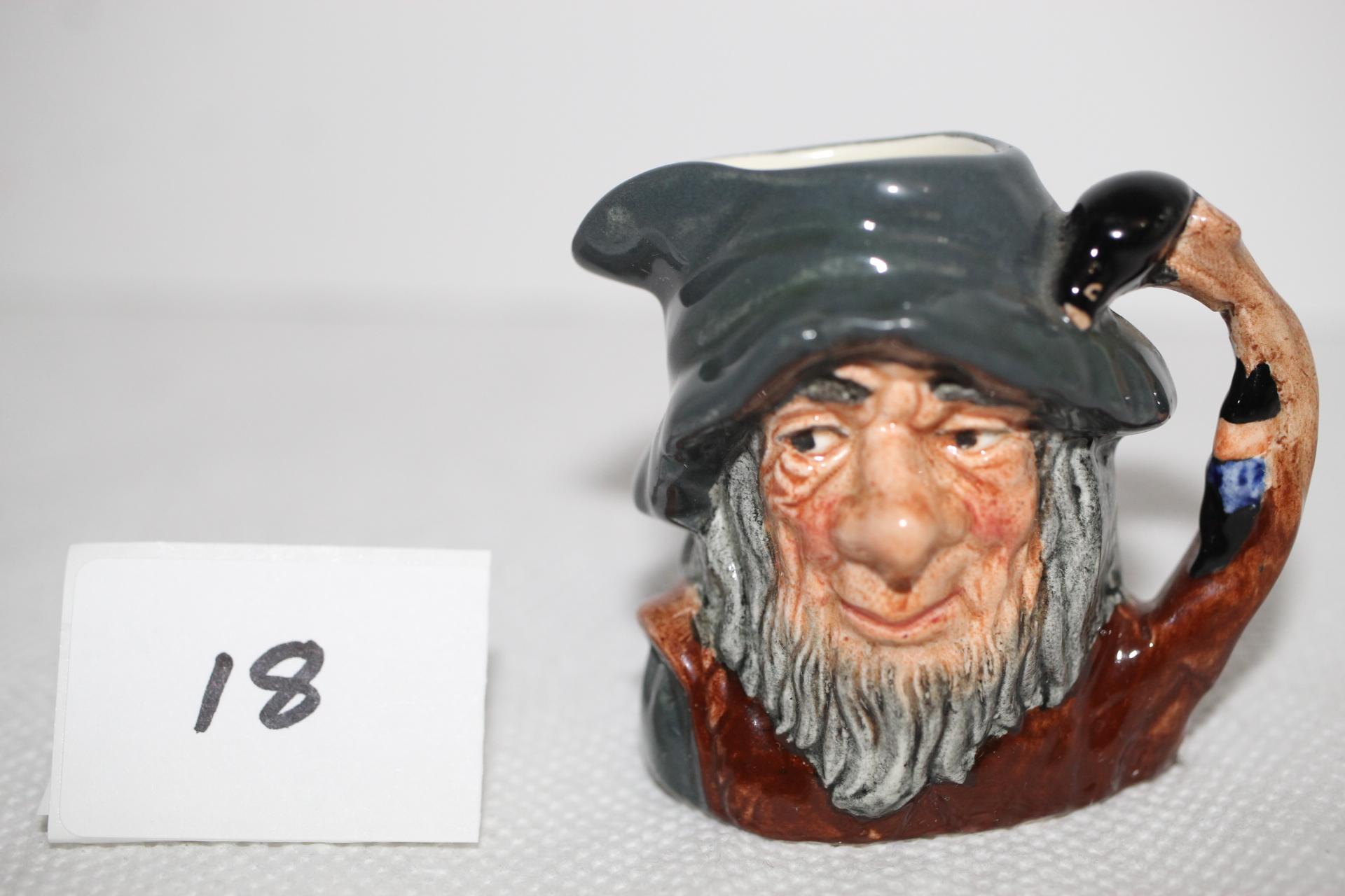 Vintage Royal Doulton "Rip Van Winkle" Toby Jug, D6517, Copr. 1954, Made In England, 2 1/2"