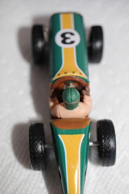 Speedway Racer Classic Wind-Up Tin Car With Driver, Reproduction, 2000, Schylling, #5840