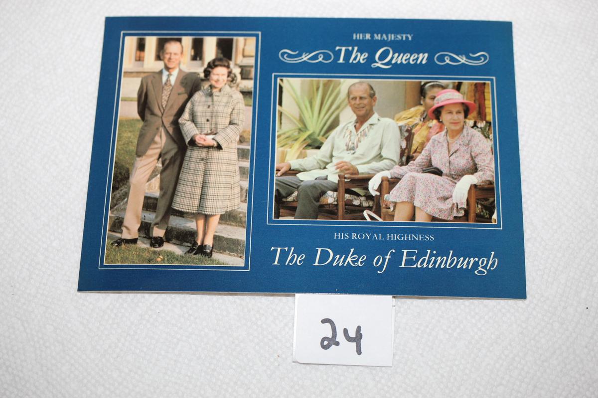 Her Majesty The Queen, His Royal Highness The Duke of Edinburgh Post Card, 1982