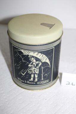 Morton's Salt Tin, Bristol Ware, Morton Thiokol, Inc., 1985, 5" x 4"